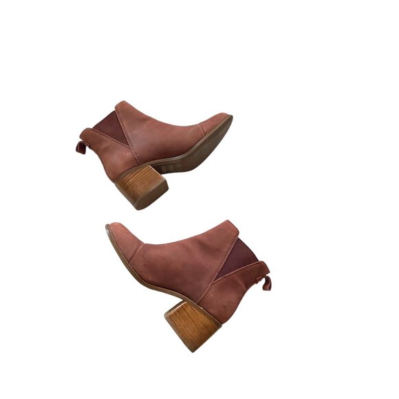 Toms Esme Leather Chelsea Boots Burnt Henna Size 7.5 - Picture 6 of 13